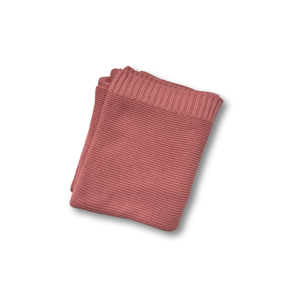 Personalisierte Decke aus 100% Baumwolle – Handgestrickt