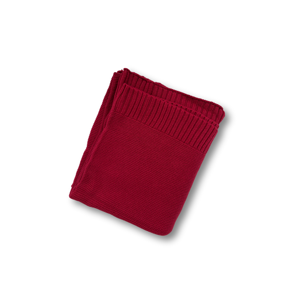 Personalisierte Decke aus 100% Baumwolle – Handgestrickt