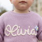 Handgestrickter personalisierter Strickpullover aus 100% Baumwolle