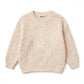 Handgestrickter personalisierter Strickpullover aus 100% Baumwolle