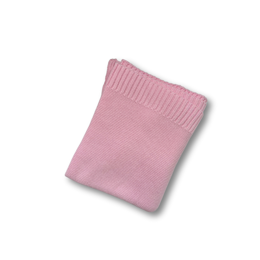 Personalisierte Decke aus 100% Baumwolle – Handgestrickt