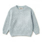 Handgestrickter personalisierter Strickpullover aus 100% Baumwolle