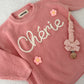 Handgestrickter personalisierter Strickpullover aus 100% Baumwolle