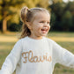 Handgestrickter personalisierter Strickpullover aus 100% Baumwolle