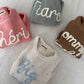 Handgestrickter personalisierter Strickpullover aus 100% Baumwolle