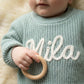 Handgestrickter personalisierter Strickpullover aus 100% Baumwolle